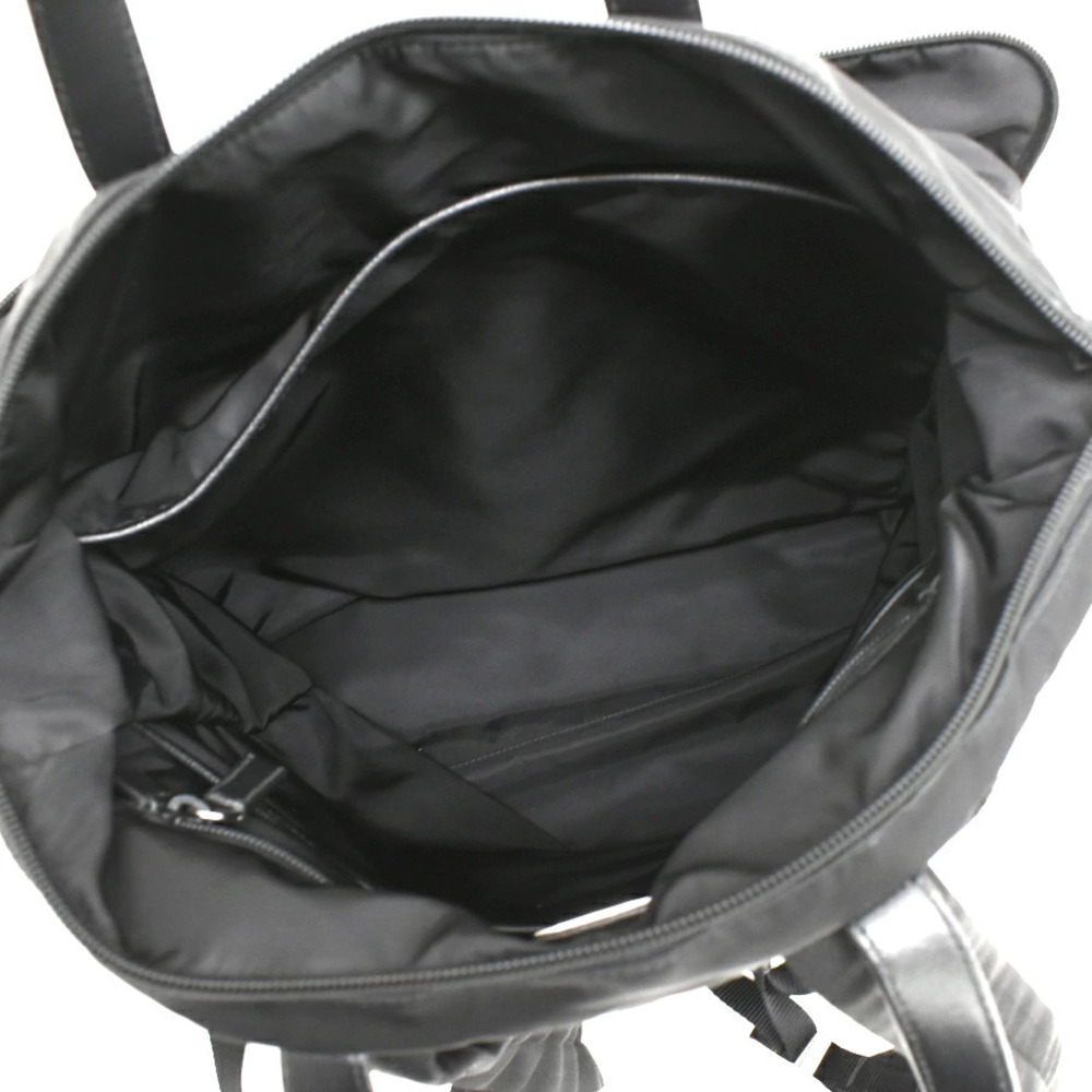 Prada Re Backpack Rucksack Black Triangle Plate - Picture 8 of 8